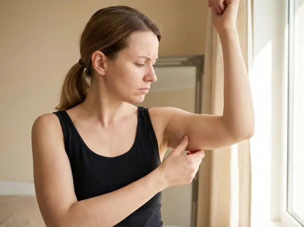 Bras mous et silhouette relâchée